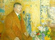 Carl Larsson anders zorn-ansikte mot ansikte med ansikten -portratt av anders zorn oil painting on canvas